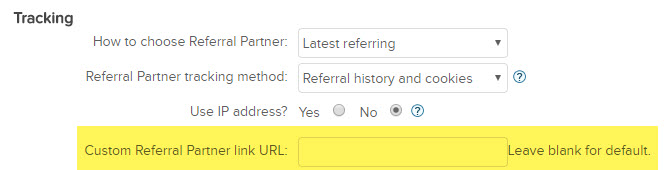 Custom-Referral-Partner-link-URL